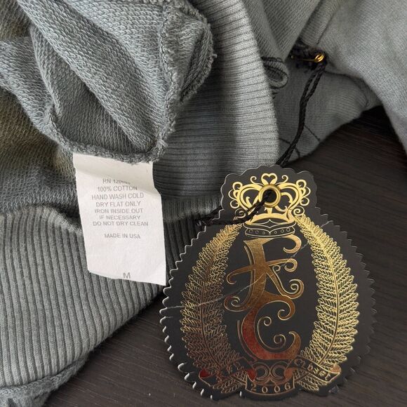 Key Closet Jacket Womens Medium Koi Fish Studded Y2K Hoodie Tattoo Art Asian NEW - Picture 3 of 10